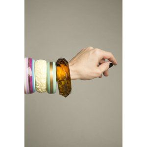 Vintage Plastic Jewelry Translucent Bangle Bracelet